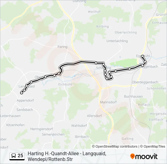 25 Bus Line Map