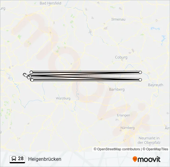 28 Bus Line Map