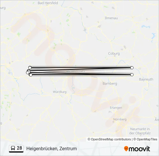28 Bus Line Map