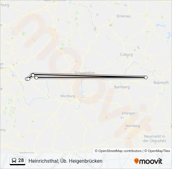28 Bus Line Map