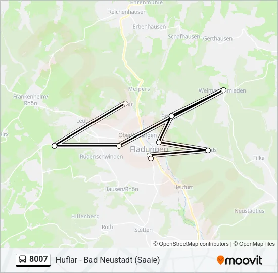 8007 Bus Line Map