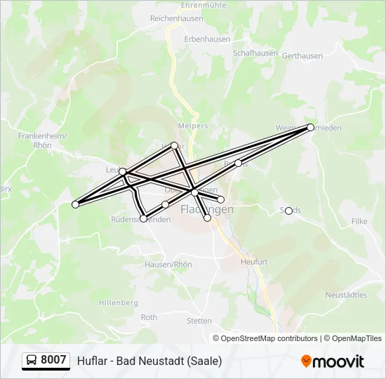 8007 Bus Line Map