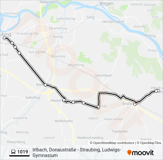 1019 Bus Line Map