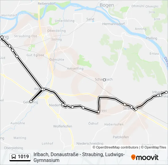 1019 Bus Line Map
