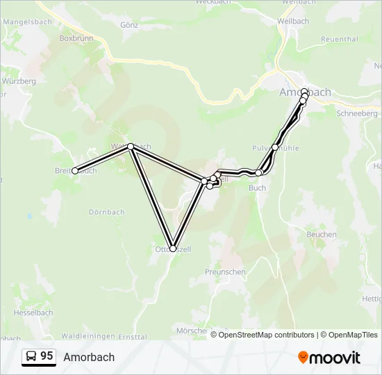 95 Bus Line Map