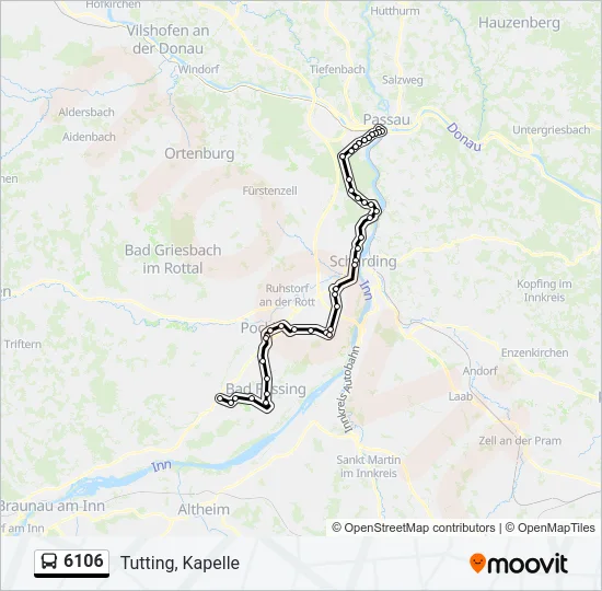 Автобус 6106: карта маршрута