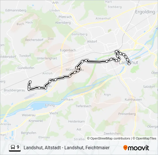 9 Bus Line Map