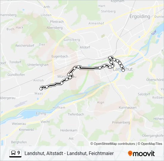 9 Bus Line Map