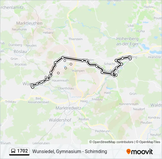 1702 Bus Line Map