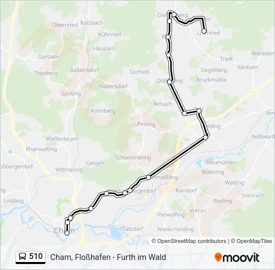510 Bus Line Map