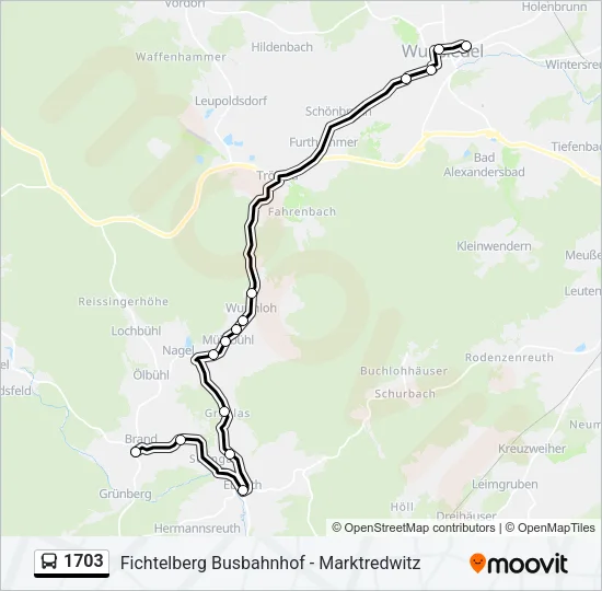 1703 Bus Line Map