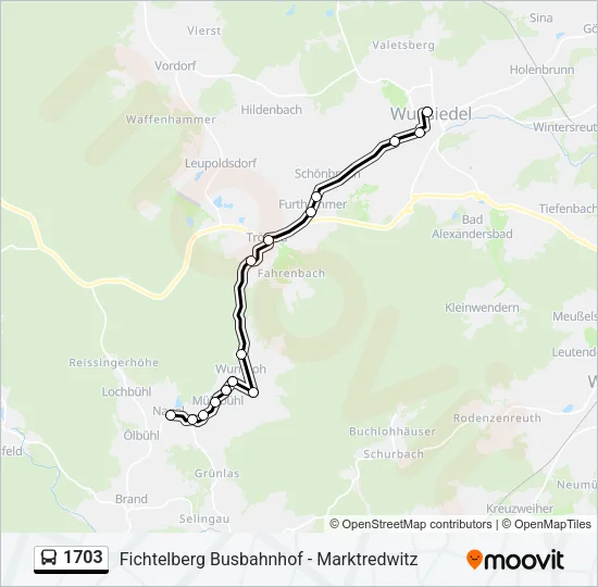 1703 Bus Line Map