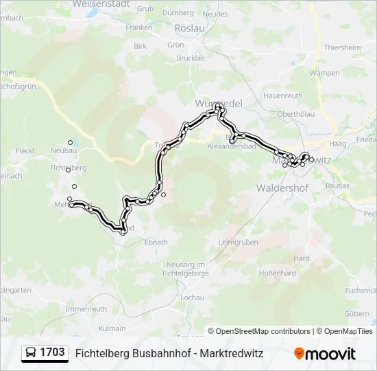 1703 Bus Line Map