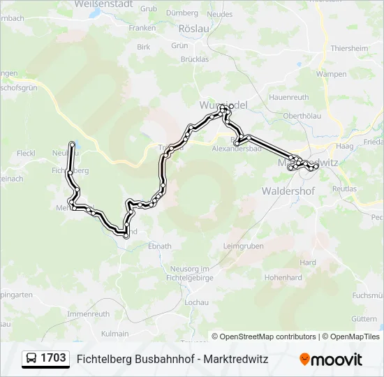 1703 Bus Line Map