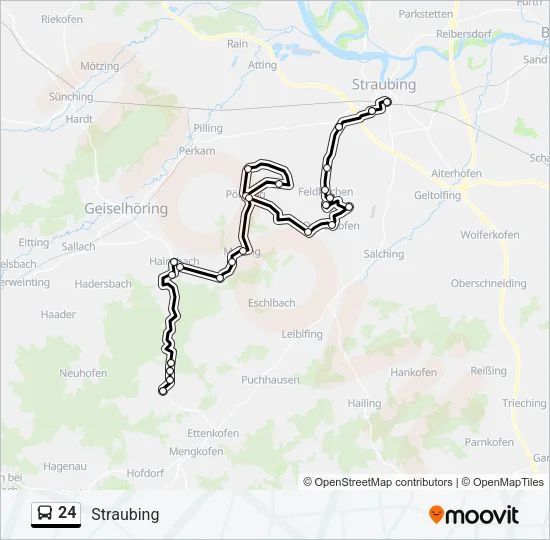 24 Bus Line Map