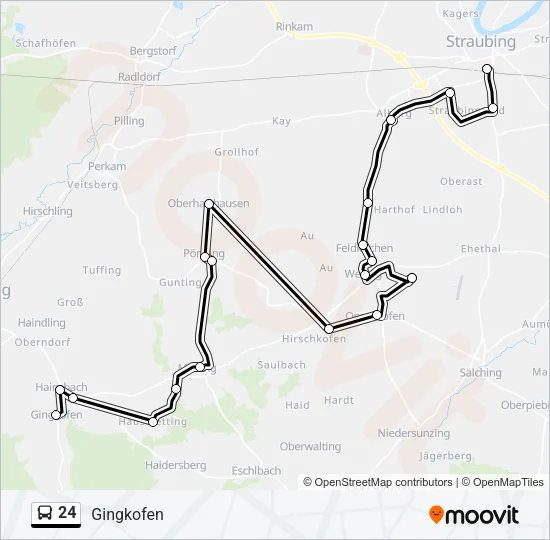 24 Bus Line Map