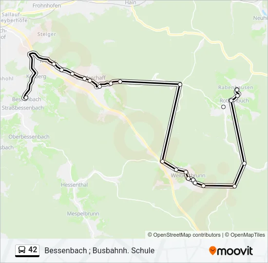 42 Bus Line Map