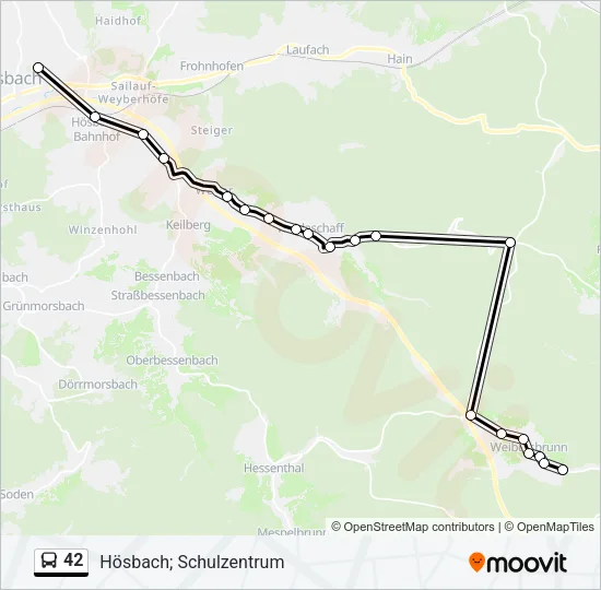 42 Bus Line Map