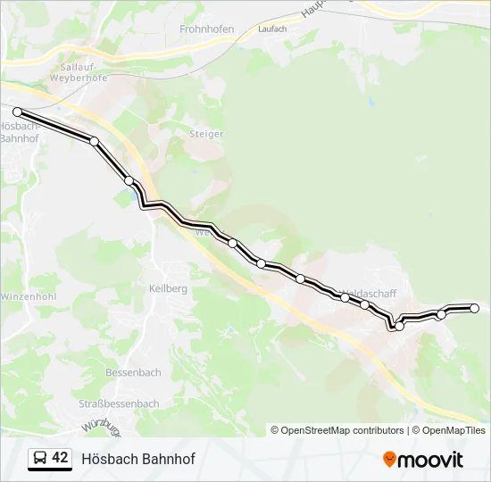 42 Bus Line Map