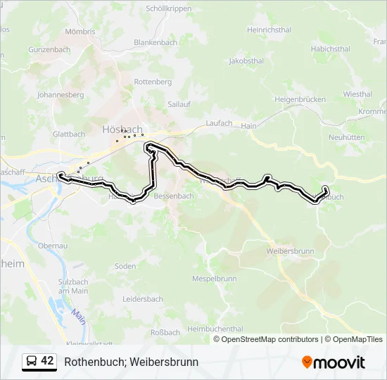 42 Bus Line Map