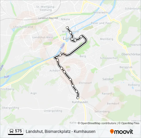 575 Bus Line Map