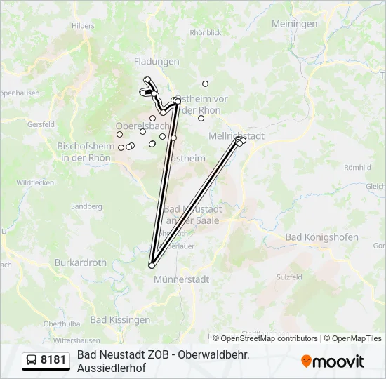 8181 Bus Line Map