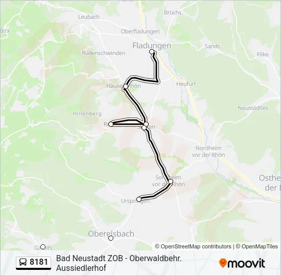 8181 Bus Line Map
