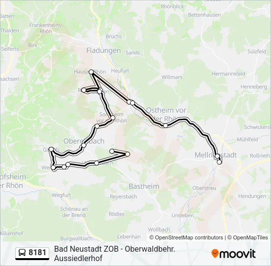 8181 Bus Line Map