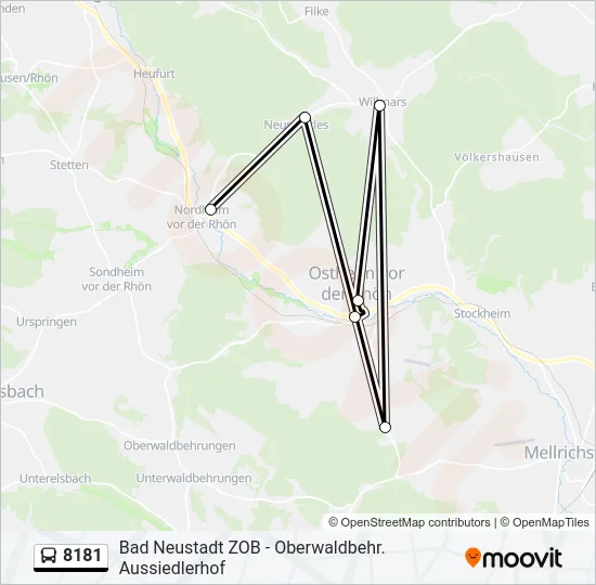8181 Bus Line Map