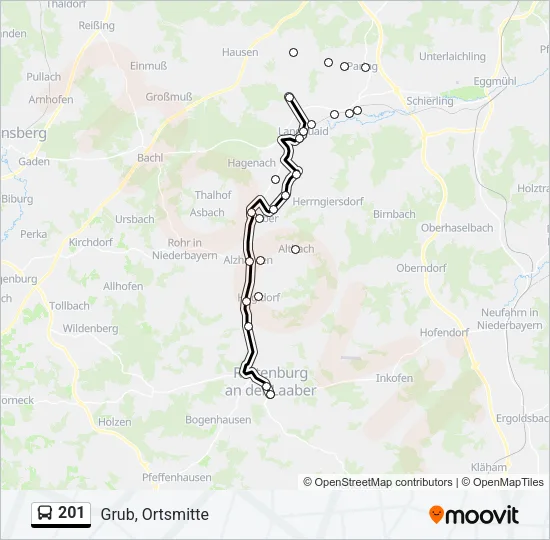 201 Bus Line Map