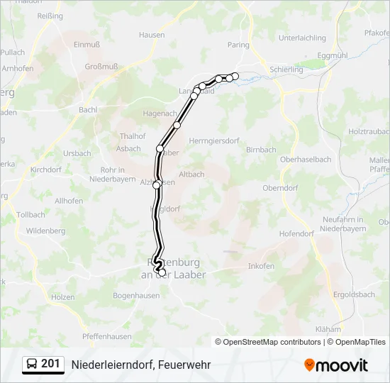 201 Bus Line Map