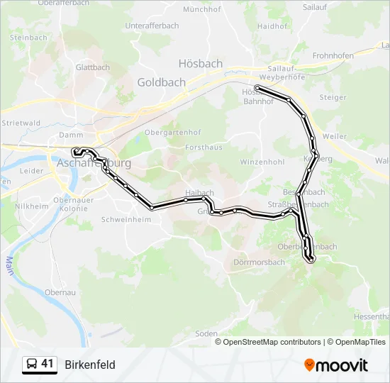 41 Bus Line Map