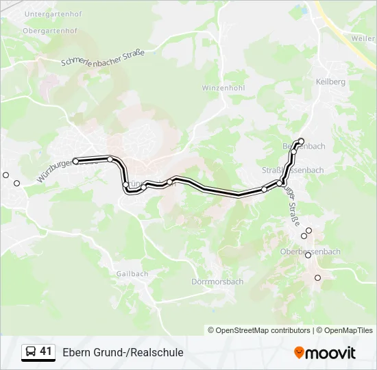 41 Bus Line Map