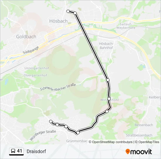 41 Bus Line Map