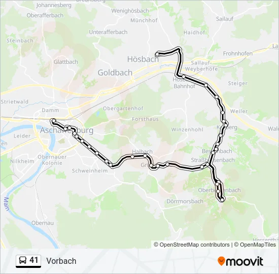 41 Bus Line Map
