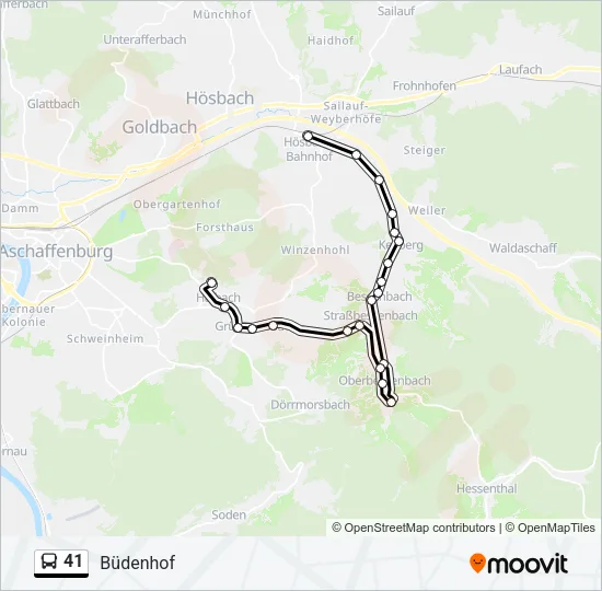 41 Bus Line Map