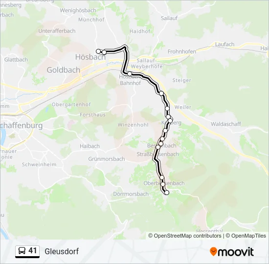 41 Bus Line Map