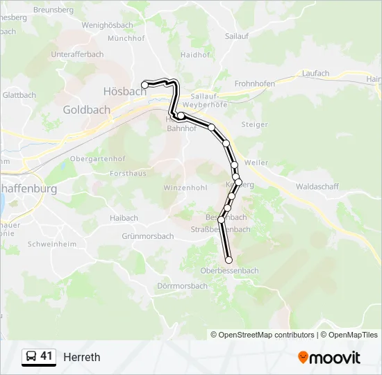 41 Bus Line Map