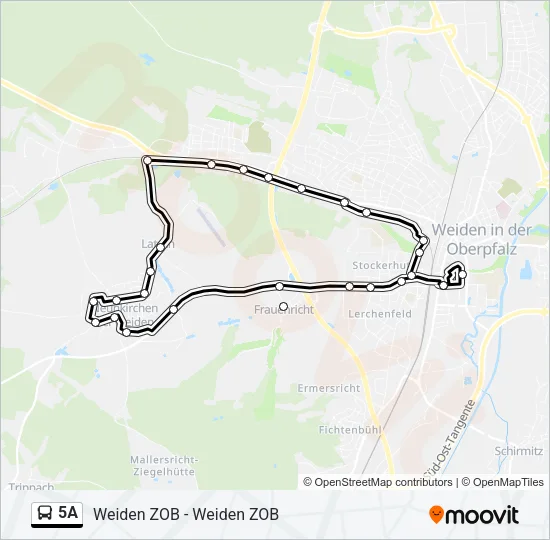 5A Bus Line Map