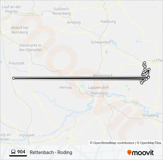 904 Bus Line Map