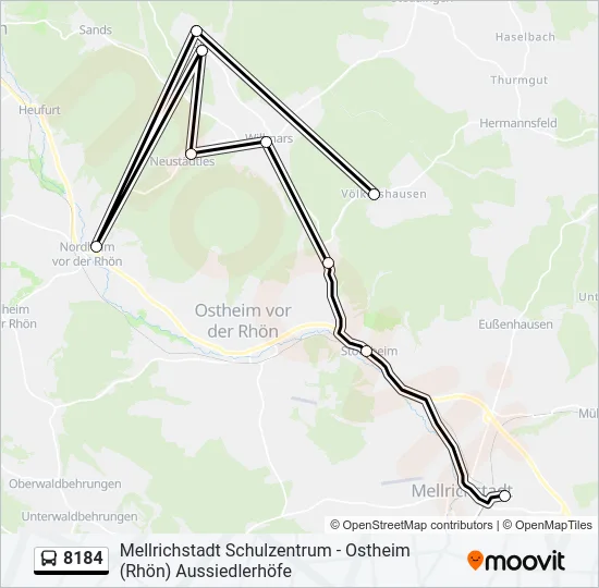 8184 Bus Line Map