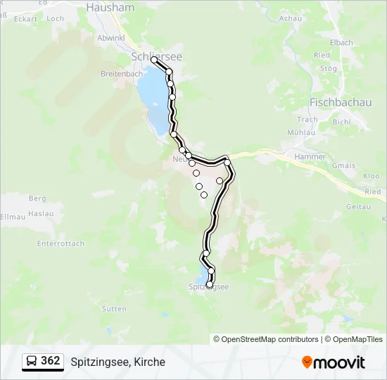362 Bus Line Map