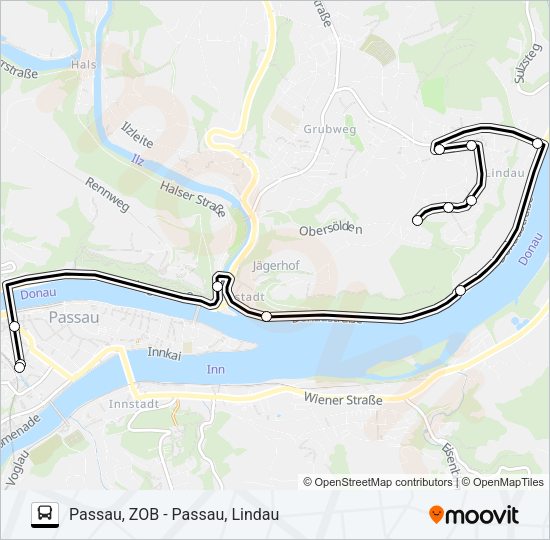 Автобус LINIE 13: карта маршрута