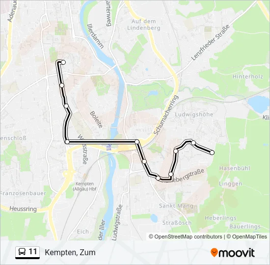11 Bus Line Map