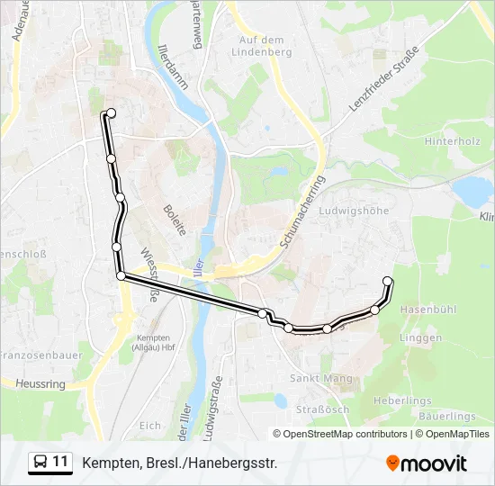 11 Bus Line Map