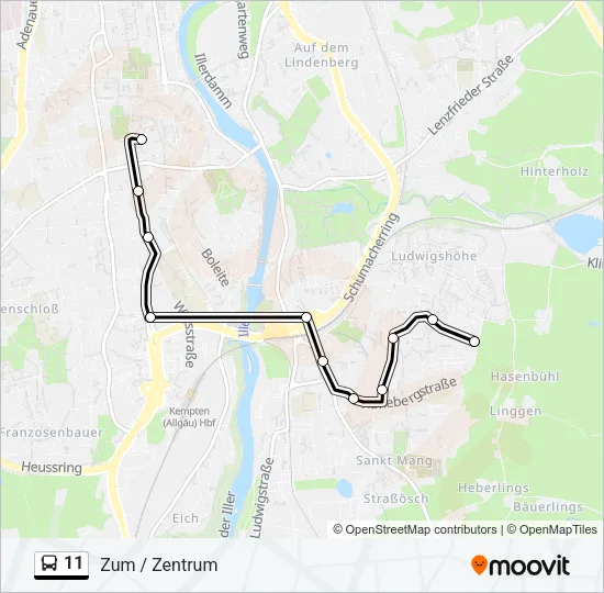 11 Bus Line Map