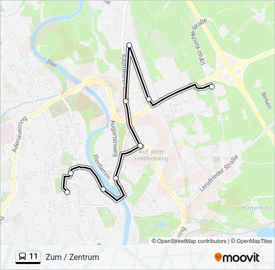 11 Bus Line Map