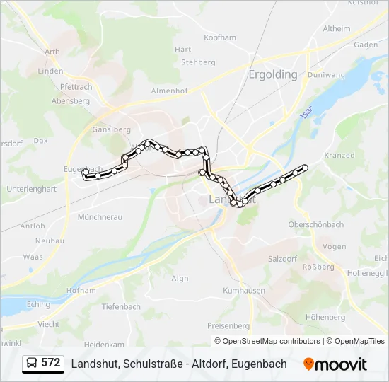 572 Bus Line Map