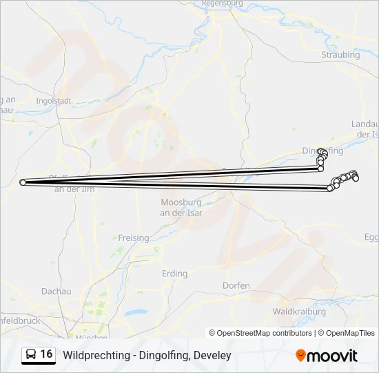 16 Bus Line Map