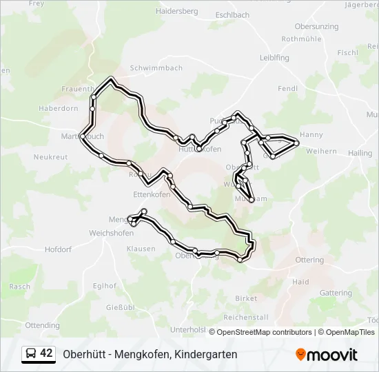 42 Bus Line Map